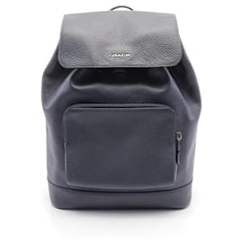 Coach-Coach Leather Backpack Navy C4134-Blue