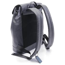Coach-Coach Leather Backpack Navy C4134-Blue