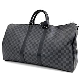 Louis Vuitton-Louis Vuitton Graphite Bandoulière Keepall 55-Multiple colors