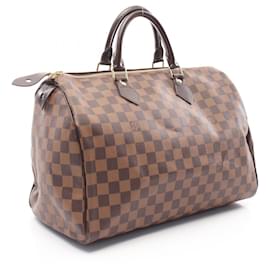 Louis Vuitton-Louis Vuitton Speedy 35 Damier Ebene Handbag N41523-Brown