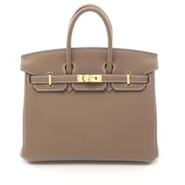 Hermès-Hermes Birkin 25 Togo Handbag Brown-Brown