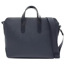 Hermès-Hermes City News Document Bag Navy-Blue