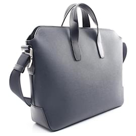 Hermès-Hermes City News Document Bag Navy-Blue