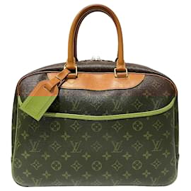 Louis Vuitton-Louis Vuitton Monogram Deauville Handbag M47270-Brown