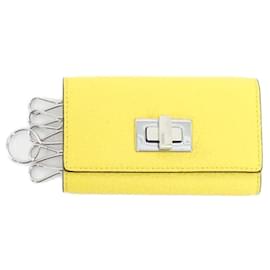 Fendi-Fendi SELLERIA Peekaboo Key Case-Yellow