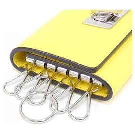 Fendi-Fendi SELLERIA Peekaboo Key Case-Yellow