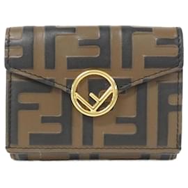 Fendi-Fendi Calfskin Tri-Fold Wallet-Other
