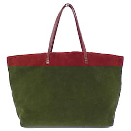 Fendi-Fendi 8BH005 Red Canvas Tote Bag-Red