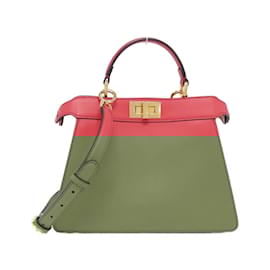 Fendi-Fendi Peekaboo I See You Small Handbag-Pink,Red