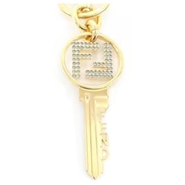 Fendi-Fendi 7AP025 6GX Keyring-Golden,Other