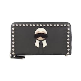 Fendi-Fendi Carlito Long Wallet-Dark brown