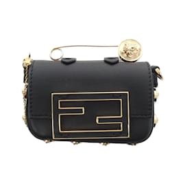 Fendi-Sac à bandoulière Fendi Nano Baguette-Noir