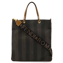 Fendi-Fendi Pecan Tote Bag-Black,Khaki