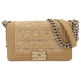Chanel-Chanel Boy Chanel Chain Shoulder Bag-Beige
