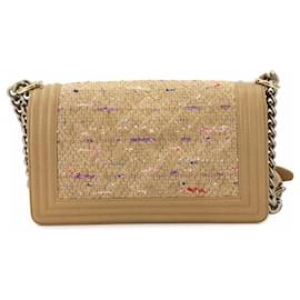 Chanel-Chanel Boy Chanel Chain Shoulder Bag-Beige