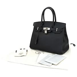 Hermès-Hermes Birkin 30 Handbag in Black Epsom Leather-Black