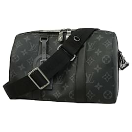 Louis Vuitton-Louis Vuitton Monogram Eclipse Keepall Bandouliere 25-Black