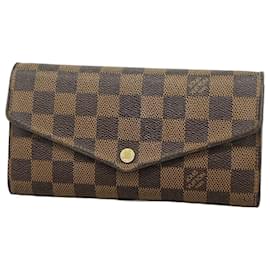 Louis Vuitton-Louis Vuitton Long Wallet Damier Portefeuille Sarah N63209 Ebene-Damier ebene