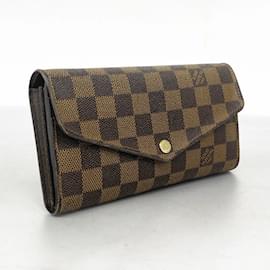 Louis Vuitton-Louis Vuitton Long Wallet Damier Portefeuille Sarah N63209 Ebene-Damier ebene