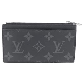 Louis Vuitton-Louis Vuitton Taiga Lama Coin Card Holder-Black,Grey