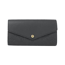 Louis Vuitton-Louis Vuitton Monogram Empreinte Portefeuille Sarah M61182 Wallet-Black