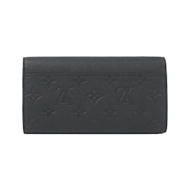Louis Vuitton-Louis Vuitton Monogram Empreinte Portefeuille Sarah M61182 Wallet-Black