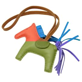 Hermès-Hermes Rodeo PM Bag Charm-Pink,Blue,Golden