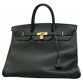 Hermès-Hermes Birkin 40 Ardennes Handbag-Black