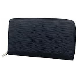 Louis Vuitton-Louis Vuitton Long Wallet Epi Zippy Organizer NM M62643 Noir-Black