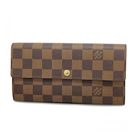 Louis Vuitton-Louis Vuitton Long Wallet Damier Portefeuille Sarah N61726 Ebene-Damier ebene