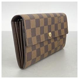 Louis Vuitton-Louis Vuitton Long Wallet Damier Portefeuille Sarah N61726 Ebene-Damier ebene