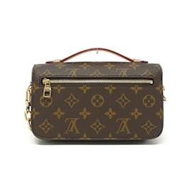 Louis Vuitton-Louis Vuitton Monogram Pochette Metis EW M46279 Shoulder Bag-Brown,Monogram