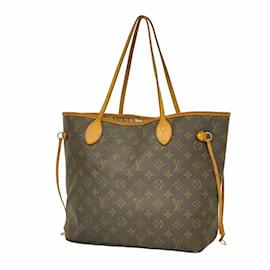 Louis Vuitton-Louis Vuitton Monogram Neverfull MM Tote Bag-Brown