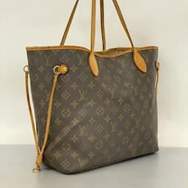 Louis Vuitton-Louis Vuitton Monogram Neverfull MM Tote Bag-Brown