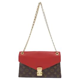 Louis Vuitton-Louis Vuitton Monogram Pallas Chain Shoulder Bag-Brown,Fuschia,Monogram