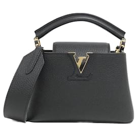 Louis Vuitton-Louis Vuitton Capucines MINI M56071 Handbag-Black
