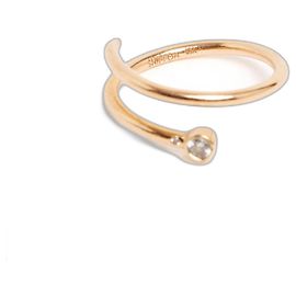 Autre Marque Shiffon Bague TU adjustable Duet Pinky 18K gold and diamond Ring OS adjustable Golden