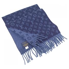Louis Vuitton-Louis Vuitton Cashmere Shawl-Navy blue