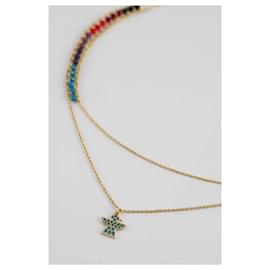 Swarovski-Collier en cristal-Doré
