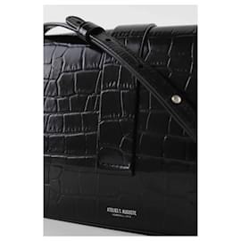 Autre Marque-Leather shoulder bag-Black