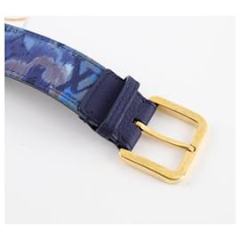 Louis Vuitton-Leather belt-Blue