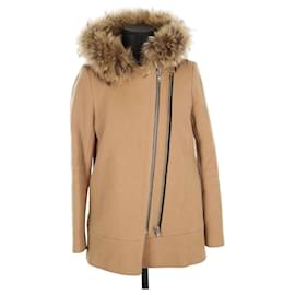 Sandro-Wool coat-Brown
