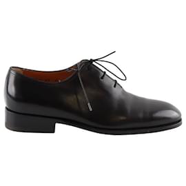 Santoni-Lace-up leather shoes-Black