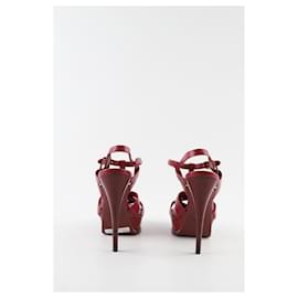 Saint Laurent-Leather heels-Dark red