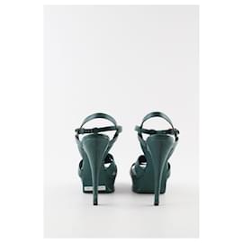 Saint Laurent-Leather heels-Green