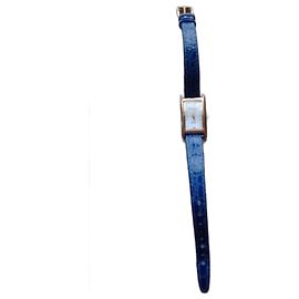 Autre Marque Reloj Rodania Chapado en Oro con Correa de Cocodrilo Azul Azul