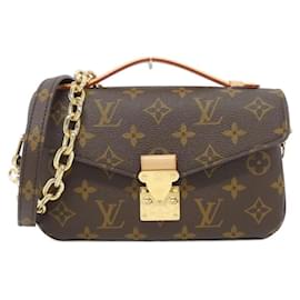 Louis Vuitton-Louis Vuitton Monogram Pochette Metis EW Shoulder Bag-Brown