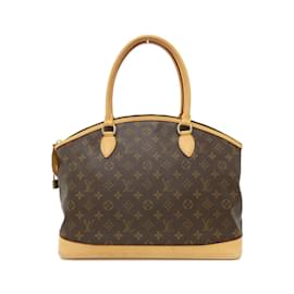 Louis Vuitton-Louis Vuitton Monogram Lockit Horizontal Handbag-Brown,Monogram