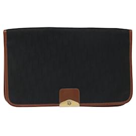 Christian Dior-Christian Dior Trotter Canvas Shoulder Bag Black Auth ti2735-Black