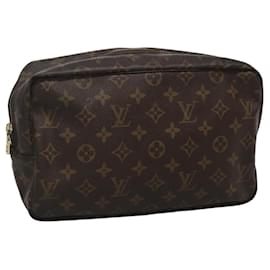 Louis Vuitton-LOUIS VUITTON Monogram Trousse Toilette 28 Clutch Bag M47522 LV Auth ti2706-Monogram